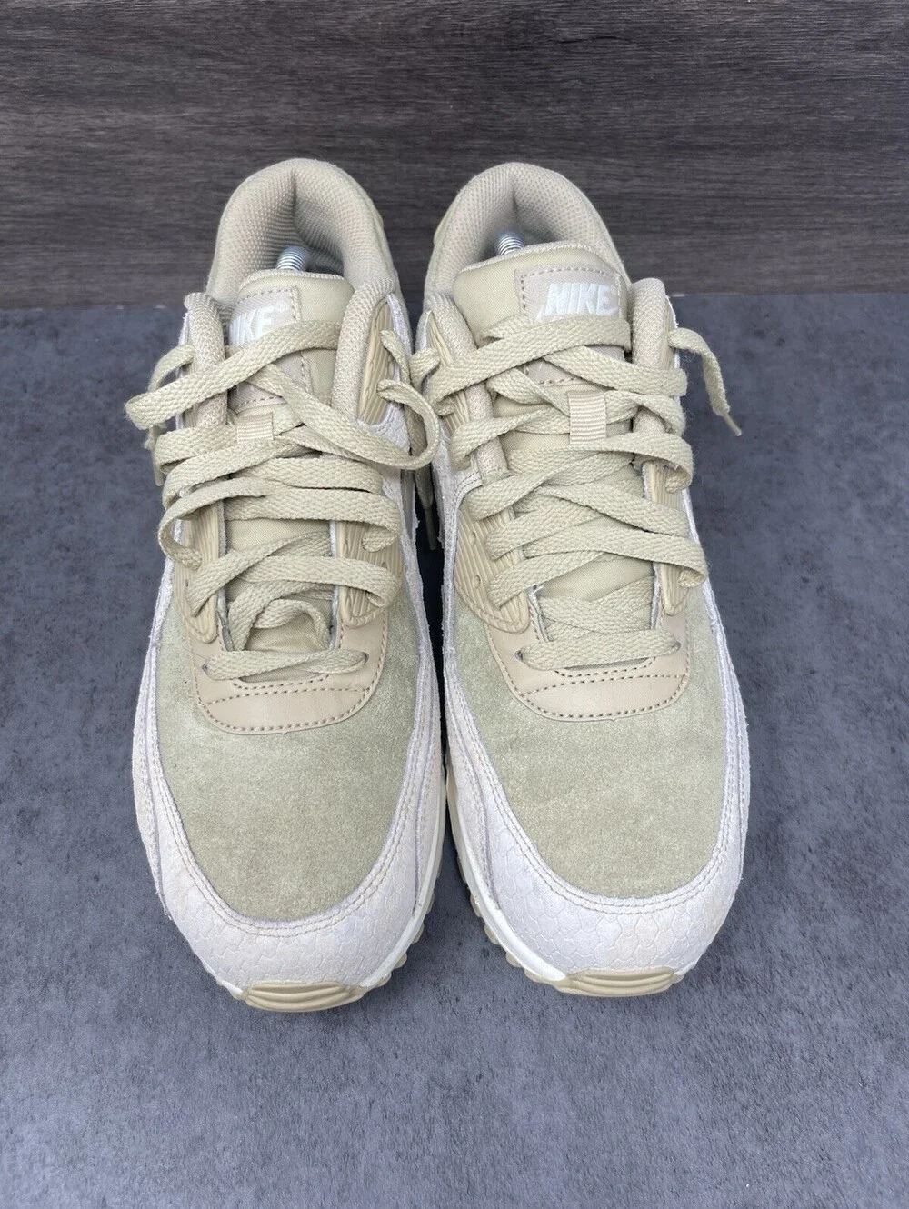 Nike Air Max 90 Linen Sail Sneakers Womens Size 10 Brown Beige 896497-200